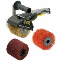 FARTOOLS Rénovateur REX120C 1300W, Avec 3 Brosses (laiton, Nylon Abrasif, Fibre Synthétique) FAR TOOLS