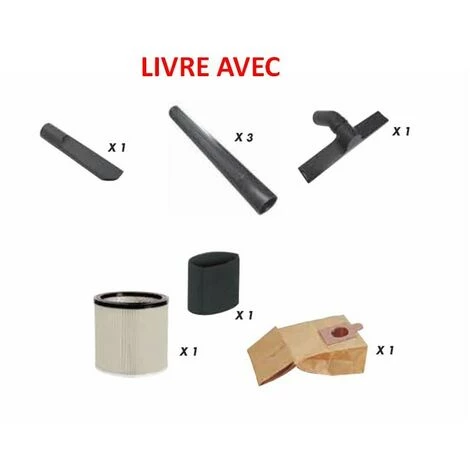 Aspirateur Liquides Et Poussieres 1250 W - Fartools NET-UP20B 2 Aspirateur Liquides Et Poussieres 1250 W - Fartools NET-UP20B – Image 2