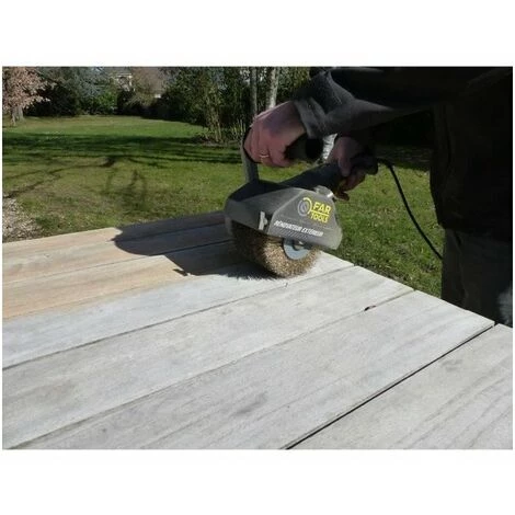 FARTOOLS Pack 615127 : Rénovateur REX120C + Brosse Nylon Et Lanieres - Spécial Bois, Métal Et Pierre - Surfaces Planes Ou Com… 2 FARTOOLS Pack 615127 : Rénovateur REX120C + Brosse Nylon Et Lanieres - Spécial Bois, Métal Et Pierre - Surfaces Planes Ou Com… – Image 2