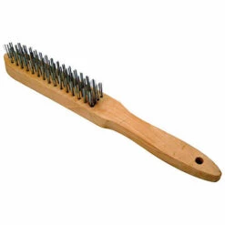 FARTOOLS Brosse Acier Manuelle à Manche Bois 4 Rangs