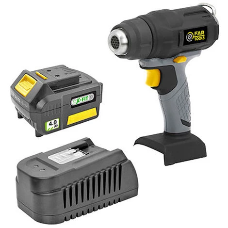 FARTOOLS Pistolet à Air Chaud 550° Sans Fil KIT XF-HEATERGUN - 18 V 4,0 Ah Avec Chargeur 1 FARTOOLS Pistolet à Air Chaud 550° Sans Fil KIT XF-HEATERGUN - 18 V 4,0 Ah Avec Chargeur