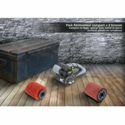 FARTOOLS PACK REX80 RENOVATEUR COMPACT + BROSSE NYLON ABRASIF + + BROSSE FIBRE SYNTHETIQUE