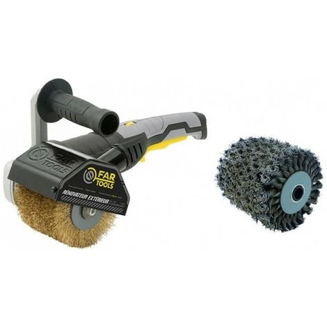 FARTOOLS Rénovateur REX120C 1300W, Avec 2 Brosse (laiton + Fil Métal Torsadé) FAR TOOLS 1 FARTOOLS Rénovateur REX120C 1300W, Avec 2 Brosse (laiton + Fil Métal Torsadé) FAR TOOLS